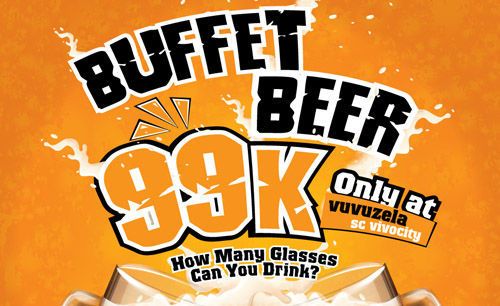 Vuvuzela: buffet bia 99k 